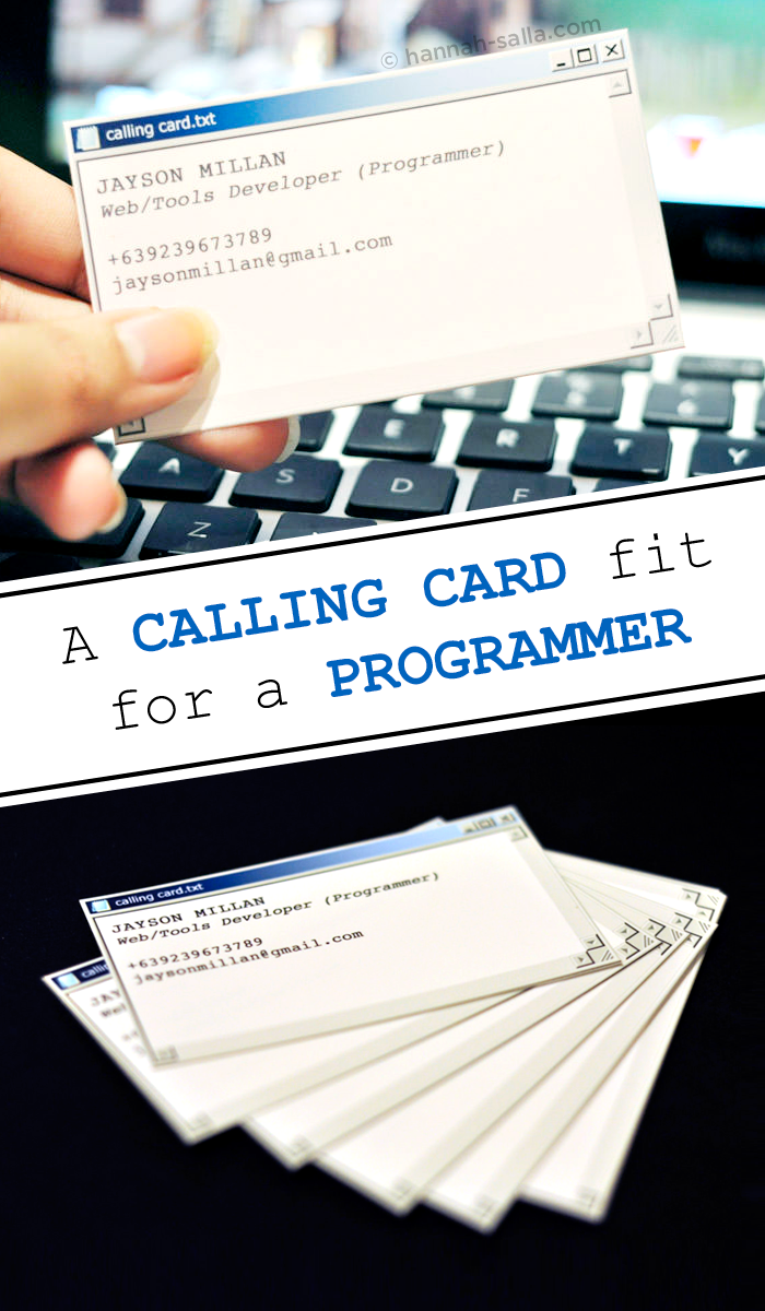 windows classic calling card